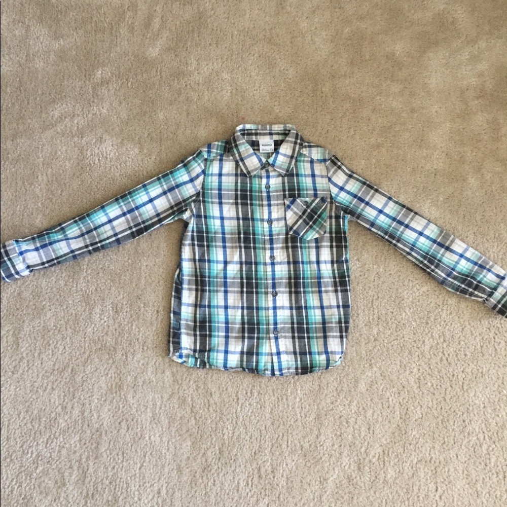 Sonoma Boys 7 Collar Button Down Flannel Shirt